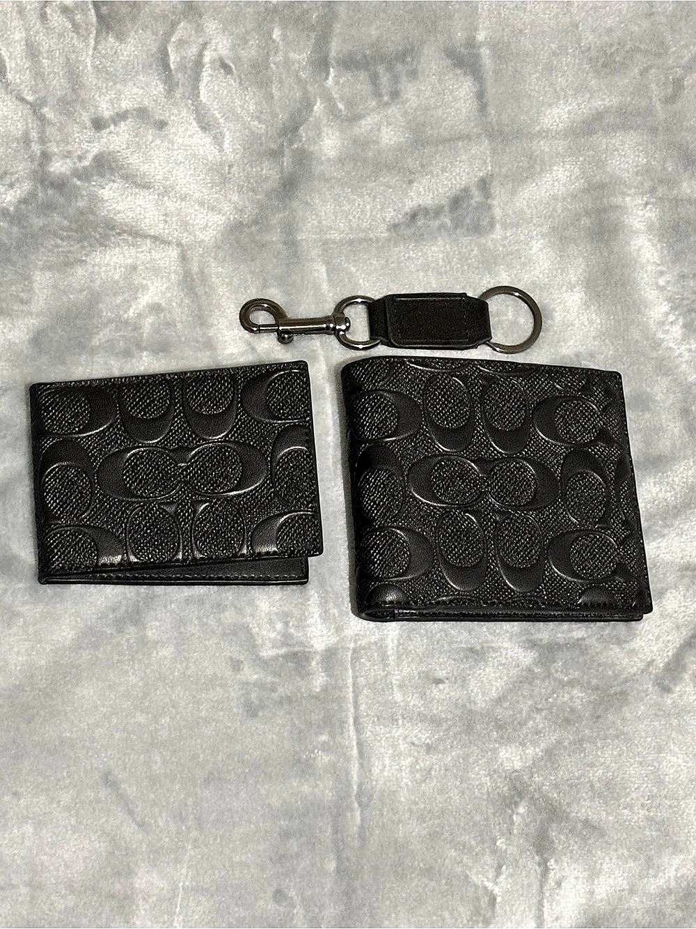 Coach Boxed 3-In-1 Wallet Gift Set In Signature Canvas Black